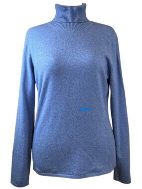 Kirkland Signature 100% Cashmere Turtleneck Sweater XL Periwinkle Blue